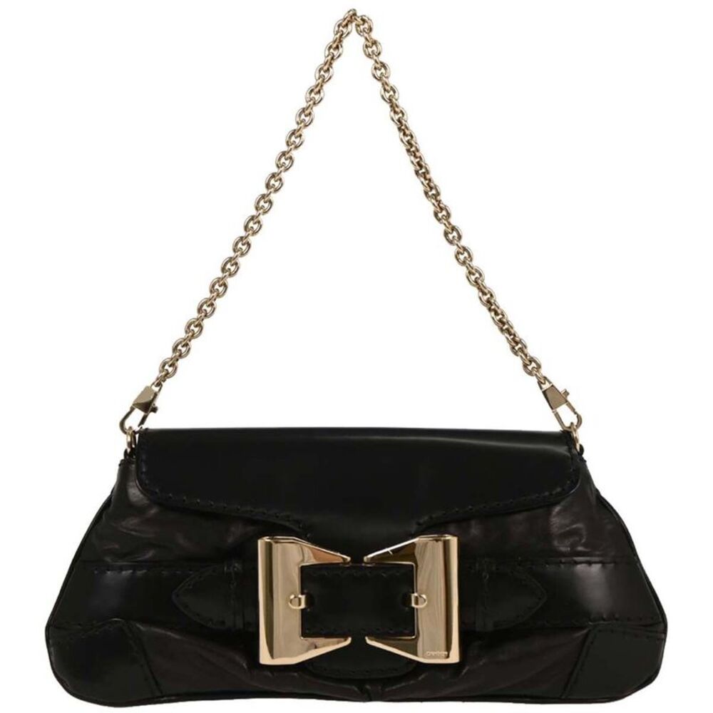 Gucci Vintage Leather Black Leather Handbag